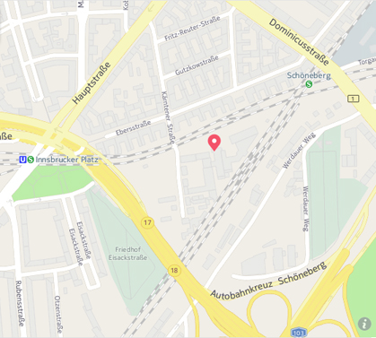 Anfahrtskizze Kärntener Str. 23, 10827 Berlin